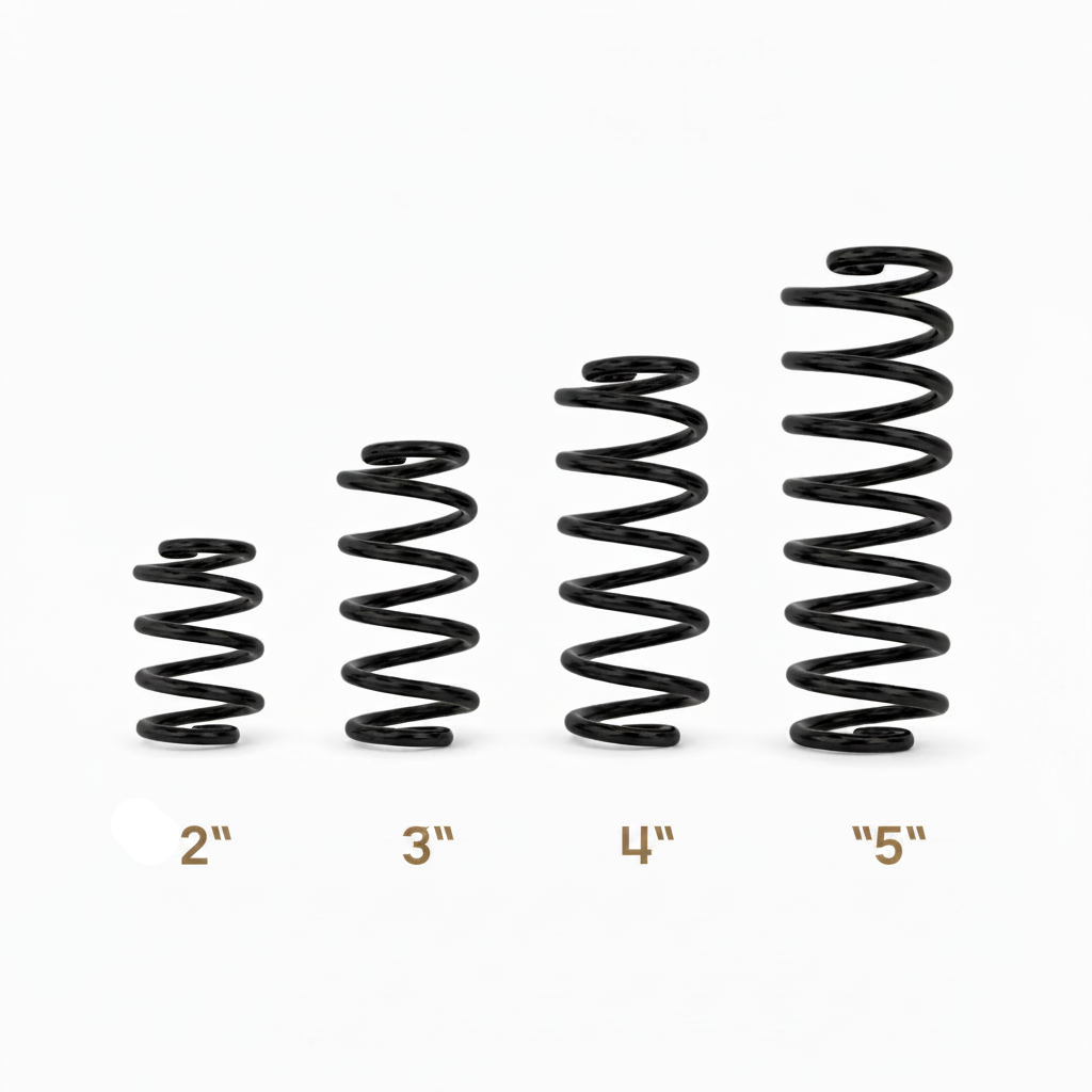 Straight Barrel Seat Springs for Solo Seats - Black - Range of Sizes