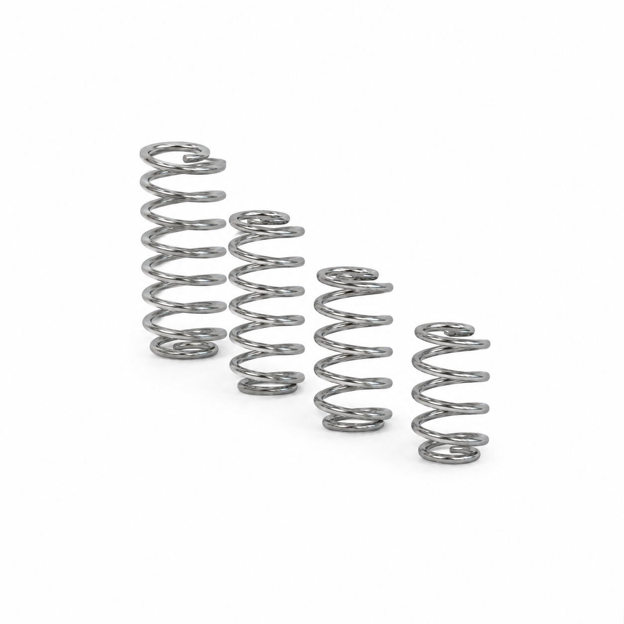 Straight Barrel Seat Springs for Solo Seats - Chrome - Range of Sizes