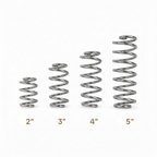 Straight Barrel Seat Springs for Solo Seats - Chrome - Range of Sizes