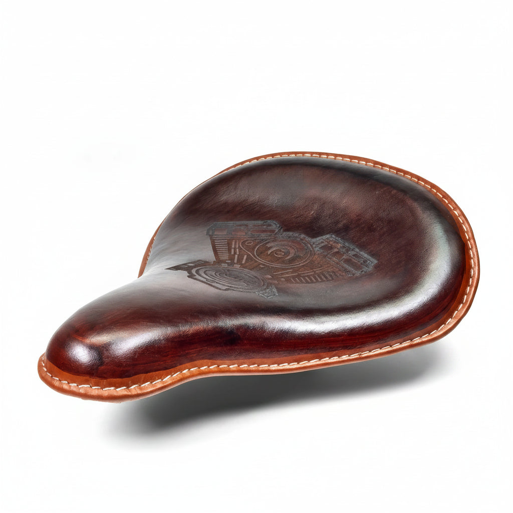Antique Leather Sportster with V-Twin Engine Design