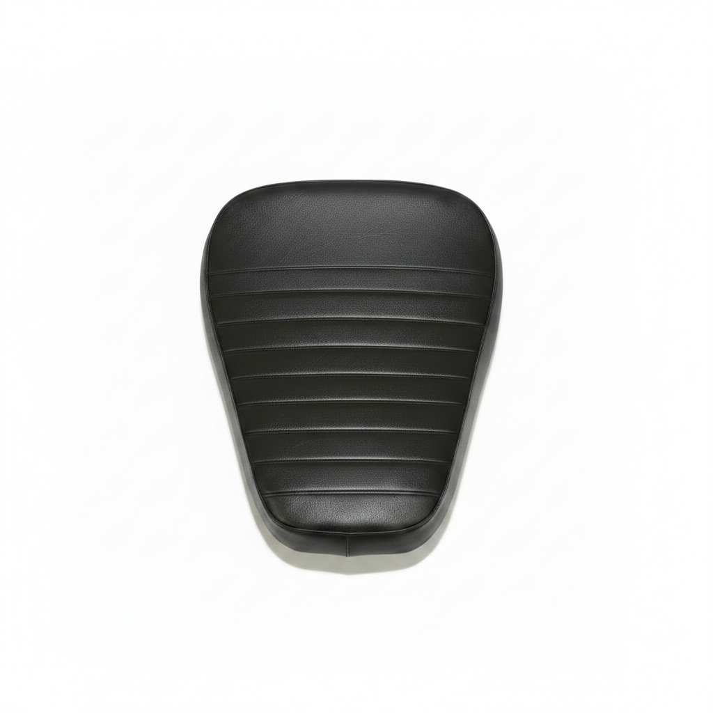 Universal Scrambler Seat with Pleated Top – Black