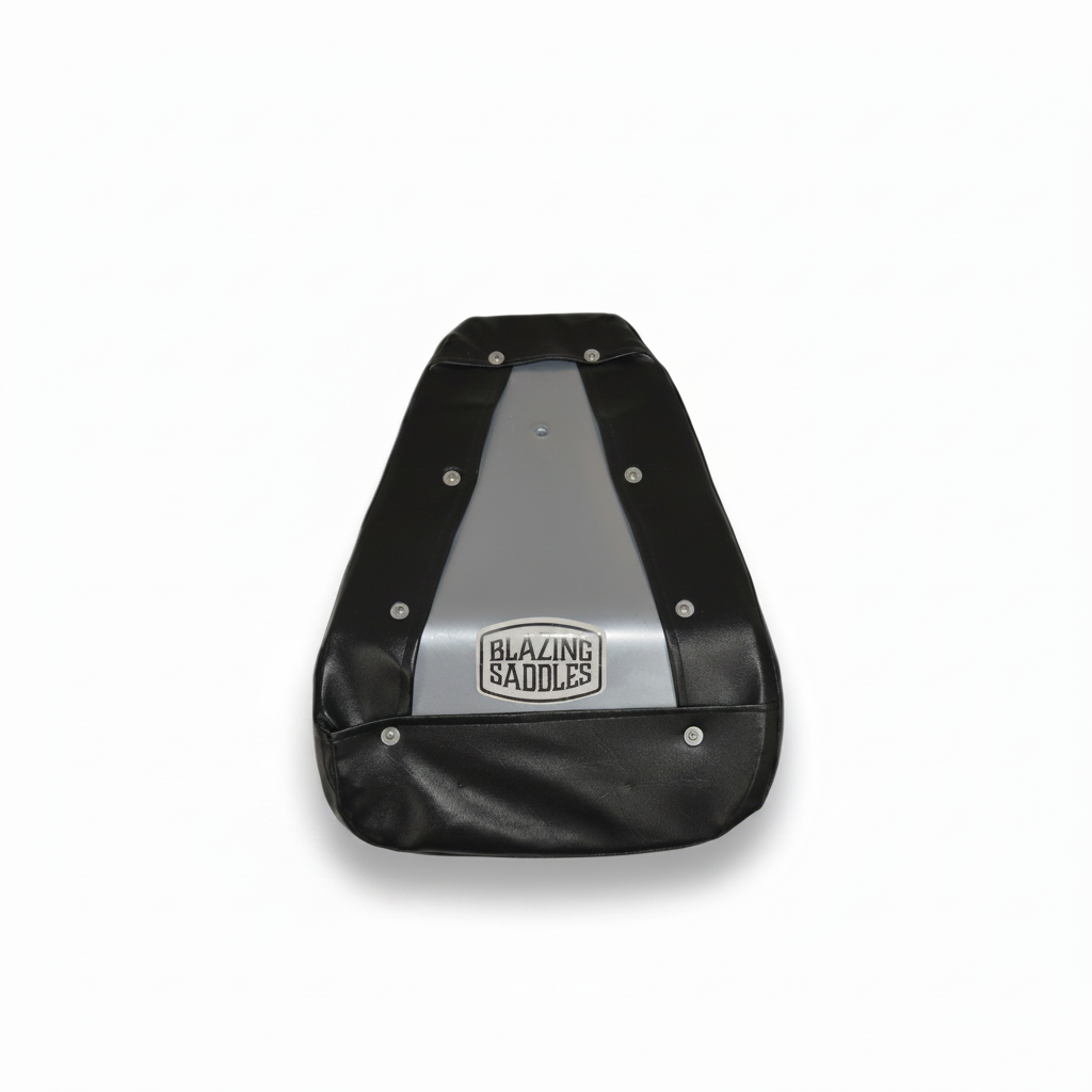 Universal Scrambler Seat with Pleated Top – Black