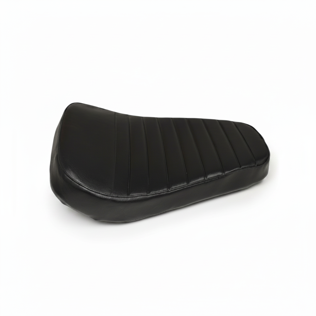 Universal Scrambler Seat with Pleated Top – Black